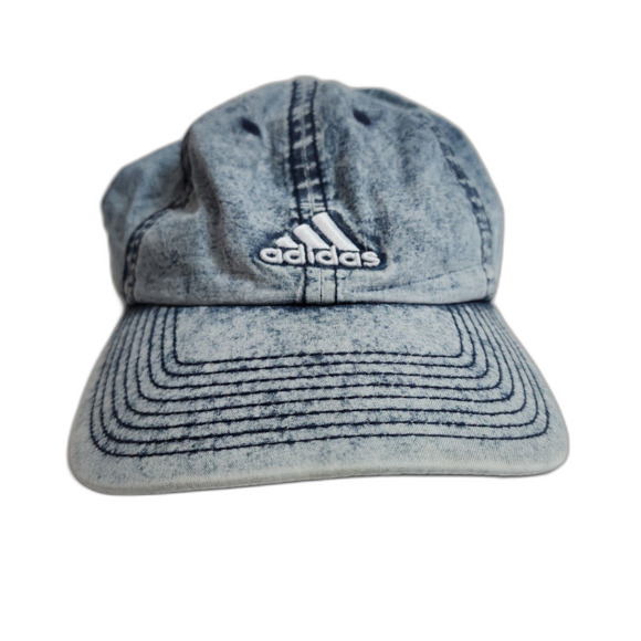 Adidas Denim Acid Wash Cotton Aeroready Cap Hat - Picture 1 of 8